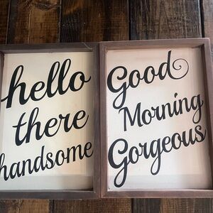 Hobby Lobby wall decor set of 2 matching sayings